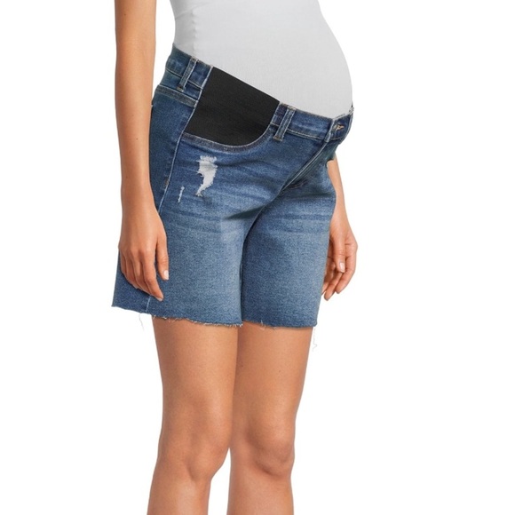 Pants - Women's Maternity Denim Bermuda Shorts
